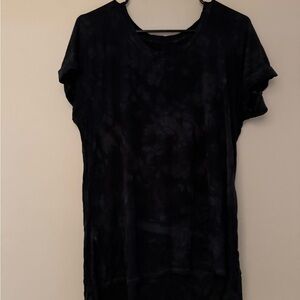 Women’s Black Tie-Dye Short Sleeve Top